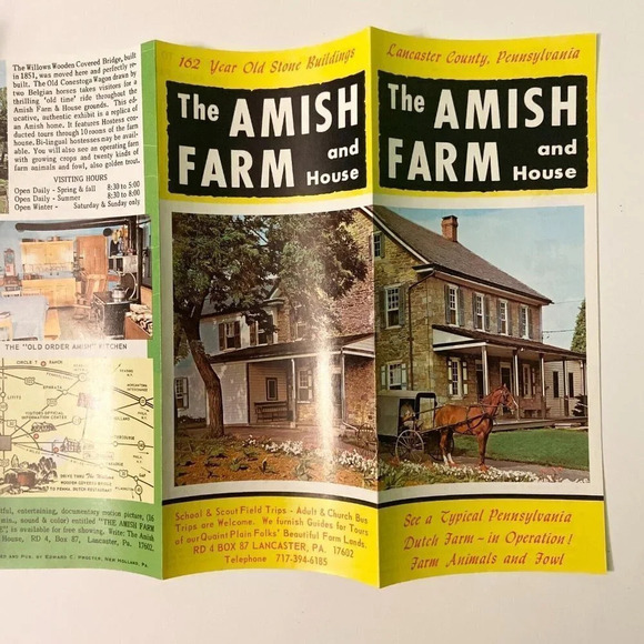 Vintage 1967 The Amish Farm and House Pennsylvania Travel Brochure Souvenir - Picture 8 of 10